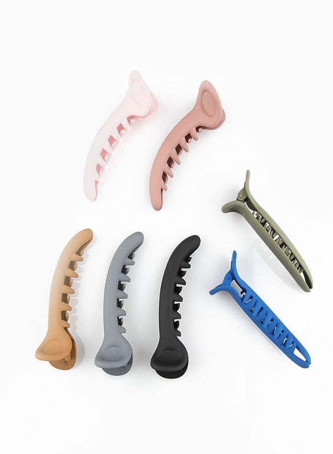 ZUGAD Mirchi Hair Clip, 6 Pcs Hair Claw Clips Ponytail Holder Tiny Plastic Mirchi Hair Clutcher Claw Banana Hair Clips Ladies Beauty Hair Accessories - Multi Color. - Image 1