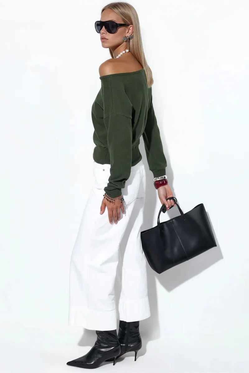 Busem BUSEM Women's Cropped Crew Neck Sweatshirt
