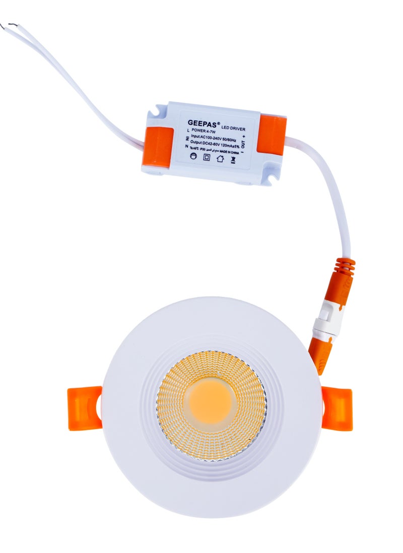 GEEPAS Geepas 7 W Energy Saving LED Downlight GESL55110, 560 Lumens and 3000 K Color Temperature, Energy Efficient LED Light with 30000 Hours Lifetime, Ceiling Light Perfect for Home and Office Use  - Image 3