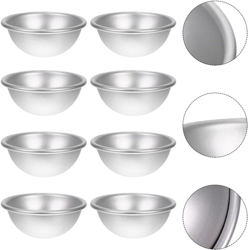 TIDTALEO 10Pcs Semi-Sphere Aluminum Alloy Bath Salt Molds DIY Crafting Baking Pudding Soap Mold for Handmade Bath Bombs Medium Size 5.8X2.8Cm - Image 5