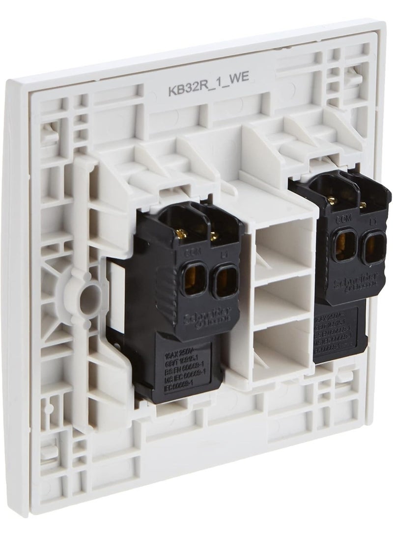 Schneider Electric Schneider Electric 16AX 250V 2GANG 2 WAY SWITCH, WE - KB32R_WE_G12  - Image 2