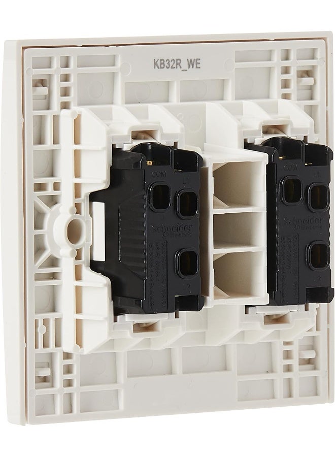 Schneider Electric Schneider Electric KB32R Vivace White - 2-way plate switch 2 gang - 16AX - white - Image 2