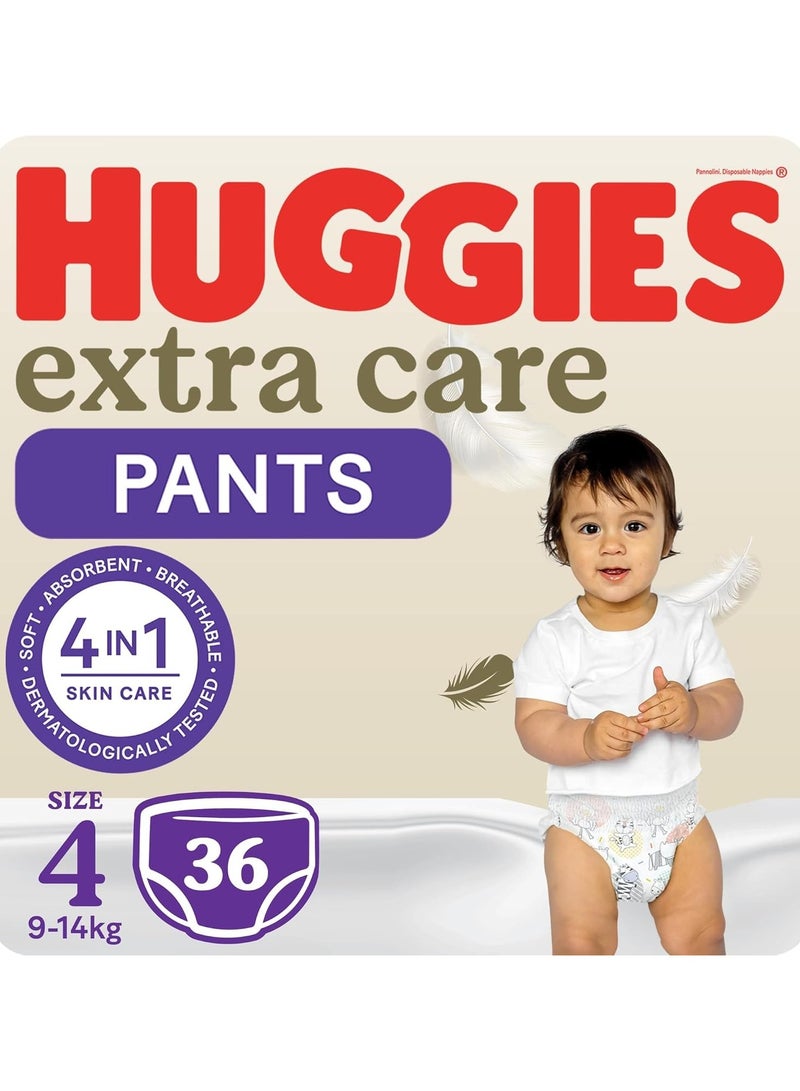 HUGGIES Huggies, Extra Care Culottes, Size 4, 9-14 kg, 36 Diaper Pants