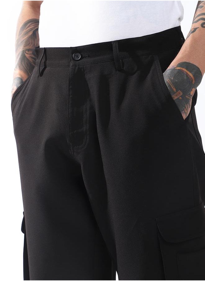 Hubberholme Men Relaxed Straight Leg Heavy Utility Cargo Korean Pants  - Image 5
