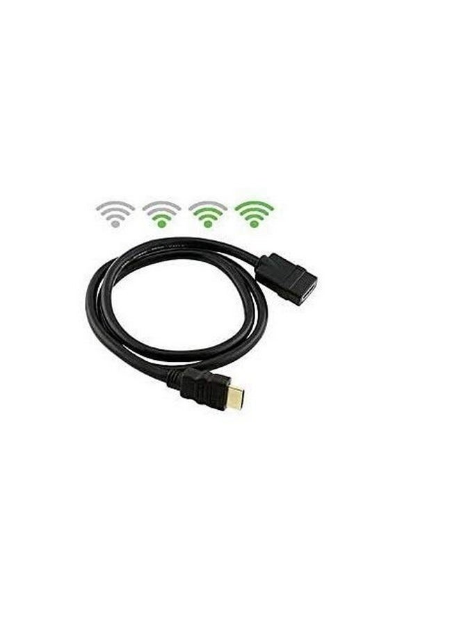 Hdmi Male To Female Extender Port Saver Signal Enhancer Wifi Booster Cable Cord For Faster Streaming Ideal For Google Chromecast Fire Roku Tv Stick Hd & Similar Devices