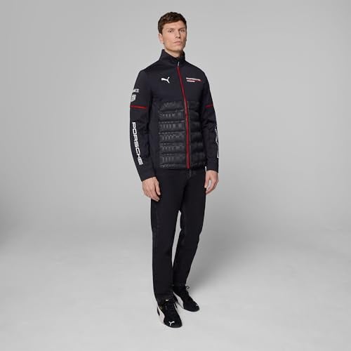 PUMA Porsche Motorsport Men's Team Hybrid Jacket with woven upper- and padded lower section for ultimate comfort - Black - Size: M - Image 3