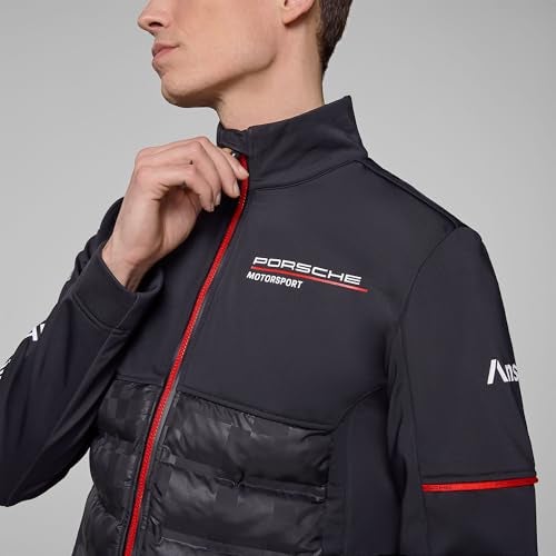 PUMA Porsche Motorsport Men's Team Hybrid Jacket with woven upper- and padded lower section for ultimate comfort - Black - Size: M - Image 5