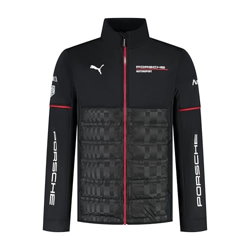 PUMA Porsche Motorsport Men's Team Hybrid Jacket with woven upper- and padded lower section for ultimate comfort - Black - Size: M - Image 2