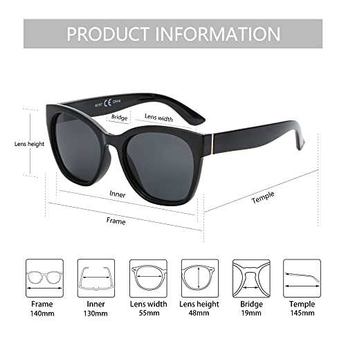 ZENOTTIC Oversized Cat Eye Sunglasses for Women Polarized Sun Glasses UV400 Protection Retro Shades Designer Style - Image 5