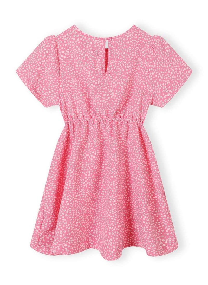 مينوتي فستان بناتي بأكمام قصيرة وخصر مطاطي - Image 3