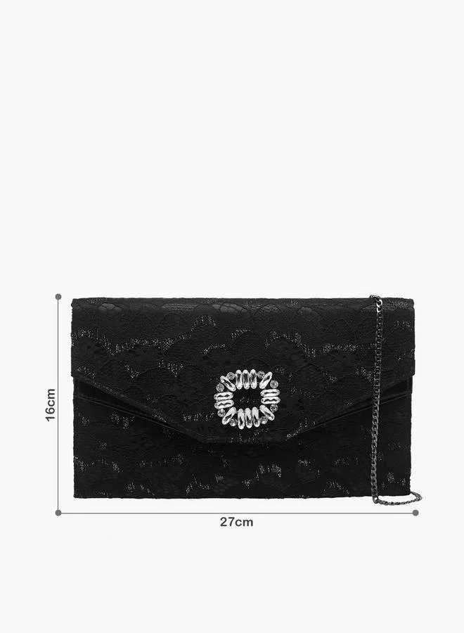سيليست Embellished Clutch with Chain Strap Ramadan Collection