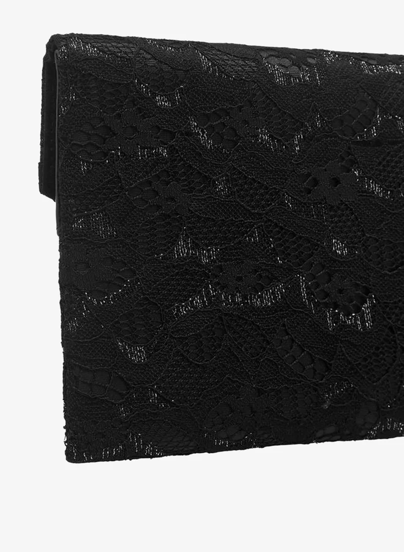 Celeste BLACK Embellished Clutch with Chain Strap for Women | Best Price UAE