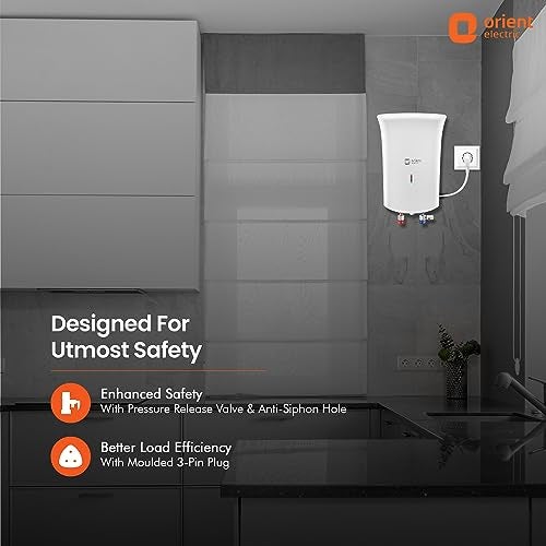 Orient Electric Primus 3L High Strength Polymer Body Electric Instant Hanging Water Heater (White) - Image 4