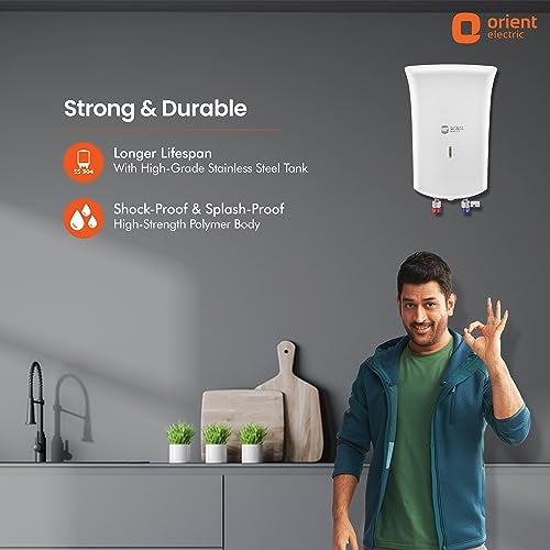 Orient Electric Primus 3L High Strength Polymer Body Electric Instant Hanging Water Heater (White) - Image 2