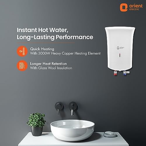 Orient Electric Primus 3L High Strength Polymer Body Electric Instant Hanging Water Heater (White) - Image 3