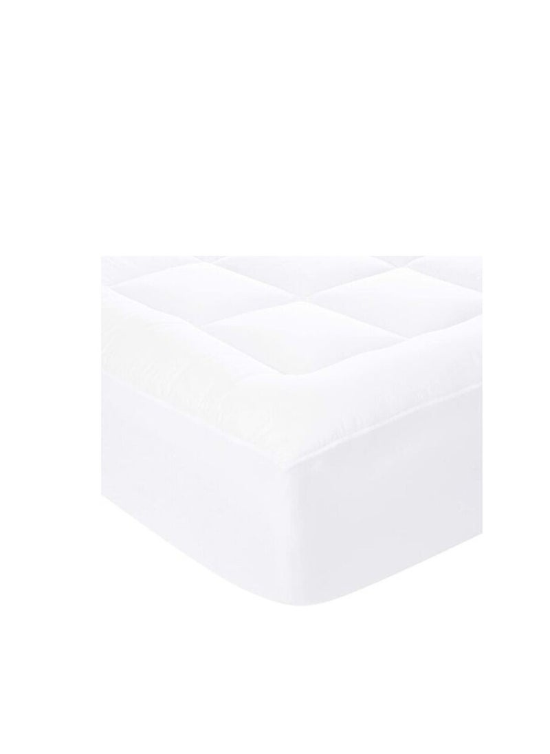 DEEP SLEEP Every Night - Deep Sleep Down-Alternative Mattress Topper Pad - Fiber White Soft Fluffy (Single Size - W 90 X L 200 Cm) - Image 1