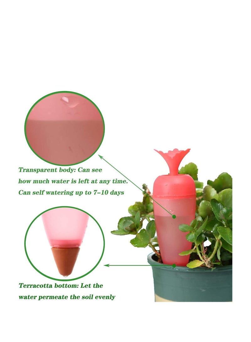 Y&D 4 Pcs Plant Watering Globes Plastic Self Spike Bulbs Automatic Drippers Irrigation Devices for Indoor Outdoor Plants Bottle Garden Drip System  - Image 4