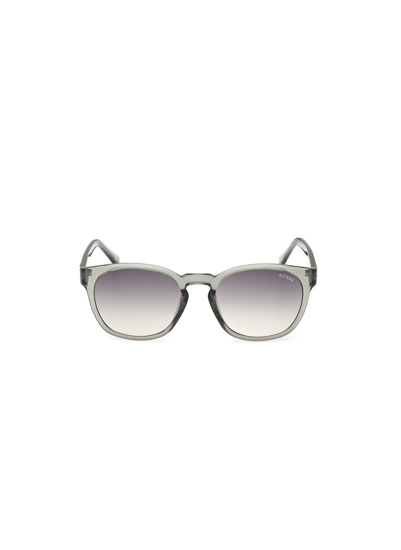 GUESS Men's UV Protection Round Shape Sunglasses - GU00083-H93P54 - Lens Size: 54 Mm - Shiny Light Green  - Image 1