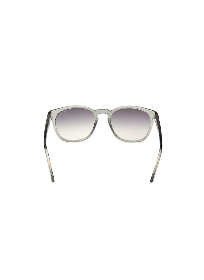 GUESS Men's UV Protection Round Shape Sunglasses - GU00083-H93P54 - Lens Size: 54 Mm - Shiny Light Green  - Image 5