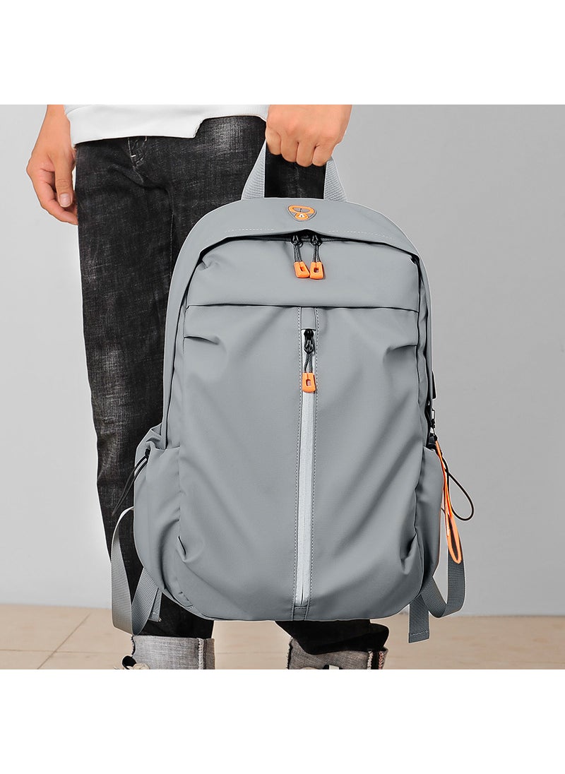 Generic New Mens Backpack Casual Lightweight Laptop Bag for Travel Grey 