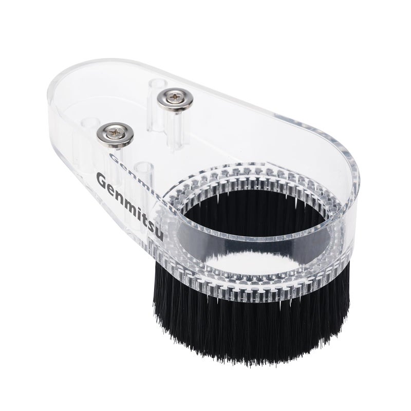 Genmitsu CNC Dust Shoe Replacement Base Bottom Cover with 32mm Long Nylon Brush for 65mm & 69mm Diameter CNC Dust Shoe Transparent ABS - Image 1