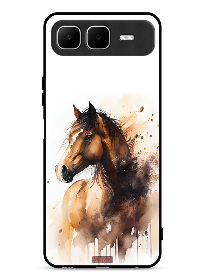 Tolwak Infinix Smart 10 Plus Protective Case Cover Horse Abstract Art