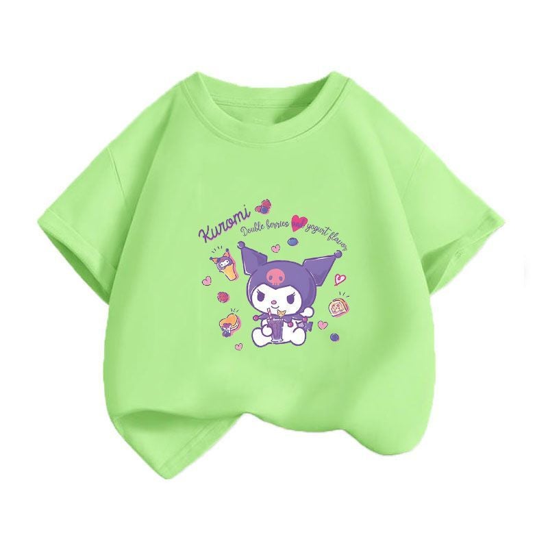 Coolometi Children'S Short-Sleeved Girls' Summer Printed T-Shirt New Children'S Yugui Dog Half-Sleeved Shirt Fashion - Image 1