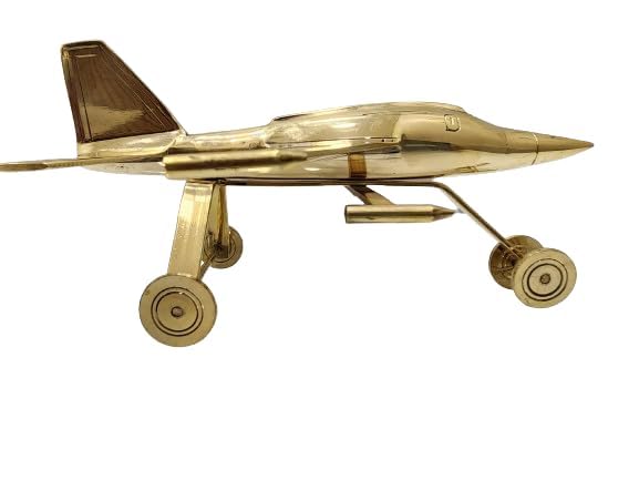 BHAVIKA DECOR BHAVIKA DECOR Brass Jet Plane Vintage Aeroplane Table Top Decorative Showpiece Antique Tabletop Miniature Statue Decor Item Gift and Collectible Glossy and Shiny Finish  - Image 4