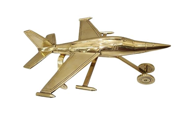 BHAVIKA DECOR BHAVIKA DECOR Brass Jet Plane Vintage Aeroplane Table Top Decorative Showpiece Antique Tabletop Miniature Statue Decor Item Gift and Collectible Glossy and Shiny Finish  - Image 3