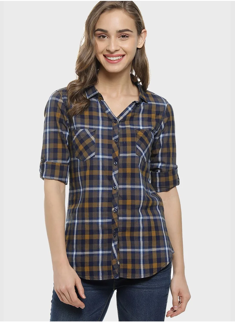 Campus Sutra Checked Shirt