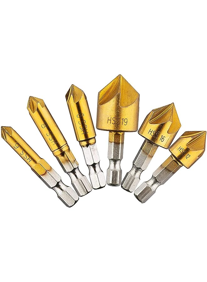 PROMASS Pcs Countersink Drill Bit Set For Wood Quick Change Bit 6mm-19mm  - Image 1