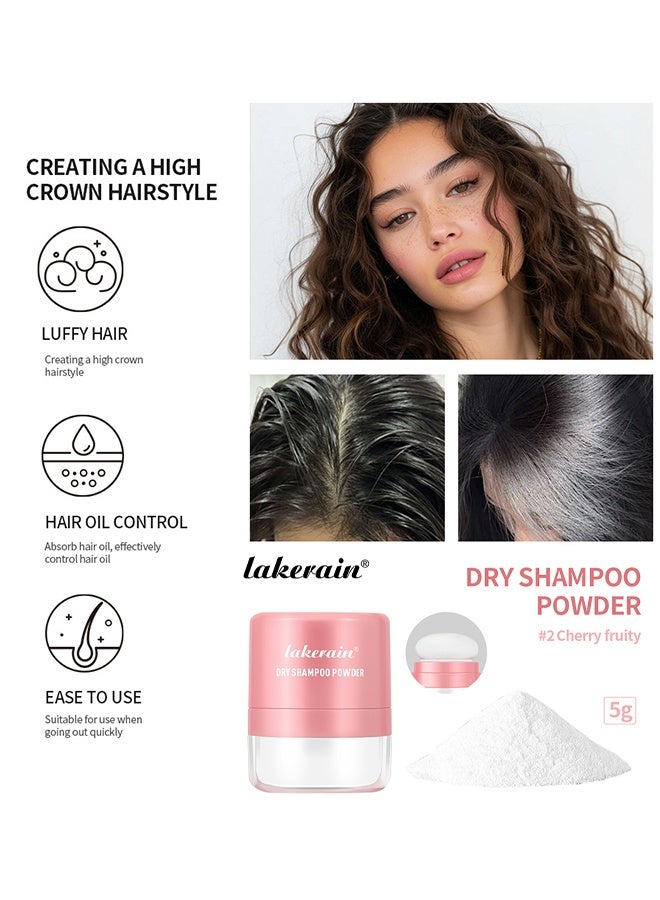 lakerain Dry Shampoo Powder - Dry Shampoo Control Hair Oil Refresh Hair Fragrance and Volumizes Hair Volumizing Dry Shampoo Powder for Fluffy Hair Easy to Use Shampoo Cherry Fruit #02 - Image 3