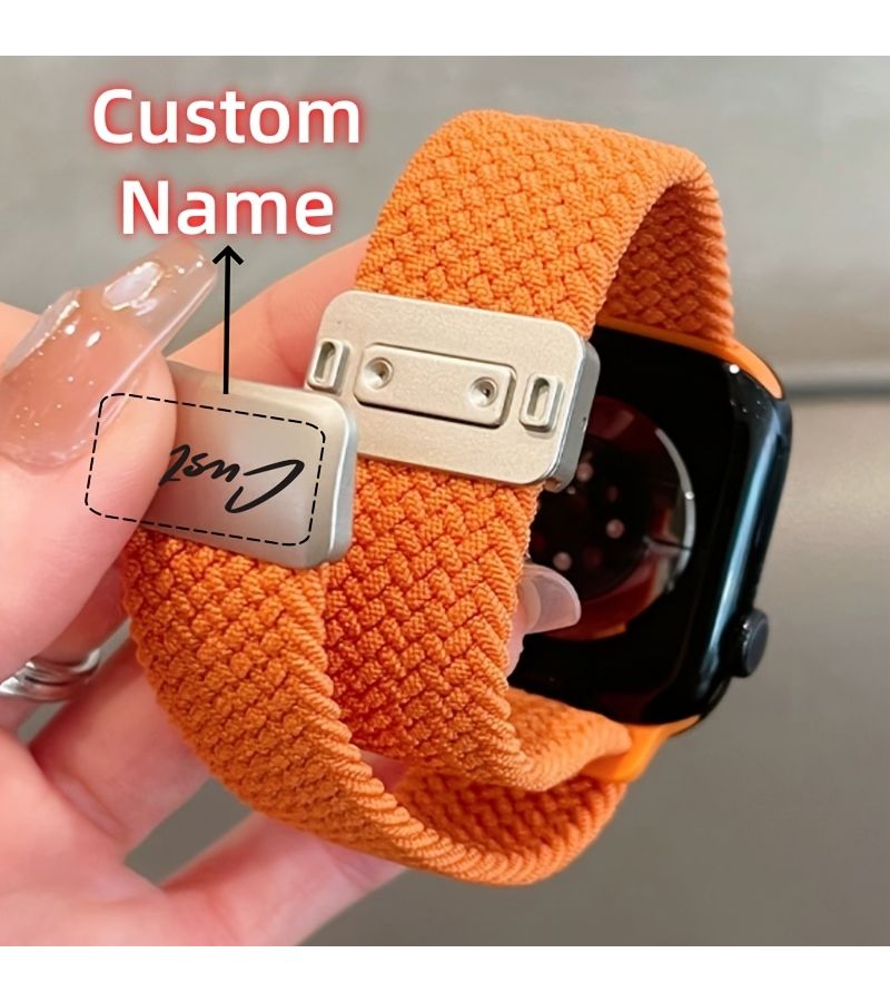 Rose Red Magnetic Nylon Strap For Apple Watch 46 42 44 45 49mm Adjustable Breathable - Image 1