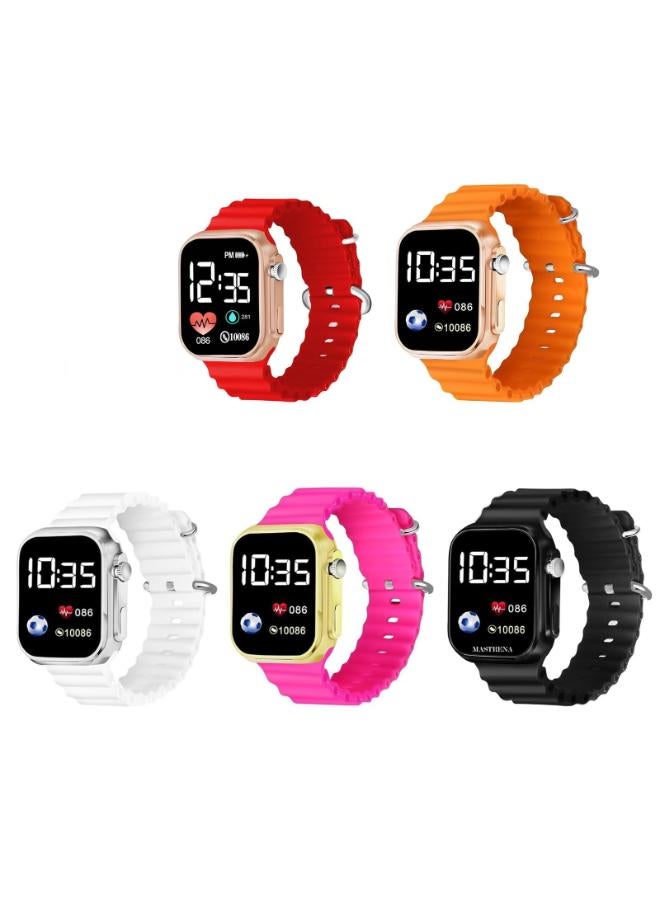 ALNA-TURA Party Favor Pack of 5 Digital LED Watches Multicolor Perfect Return Gifts For Kids Boys & Girls