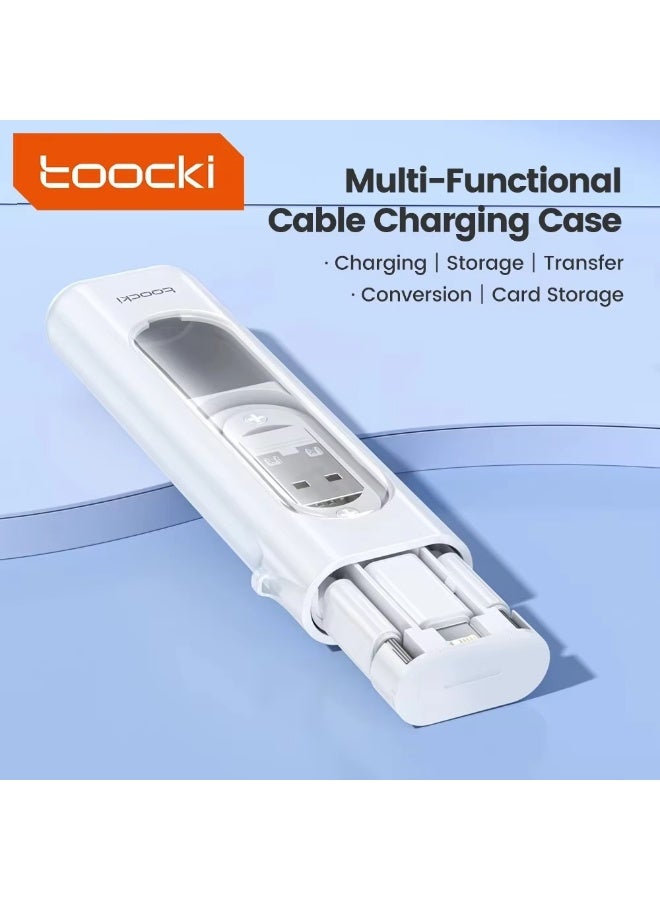كابل PD60W USB C إلى Type C لهاتف iPhone 15 Pro Max 5 في 1 مجموعة حافظة شحن كابل محول USB لهاتف Samsung S23 Xiaomi - Image 1