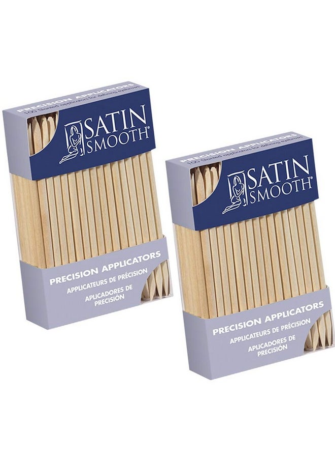 Satin Smooth Precision Applicators 100 Ct X 2 Packs  - Image 1