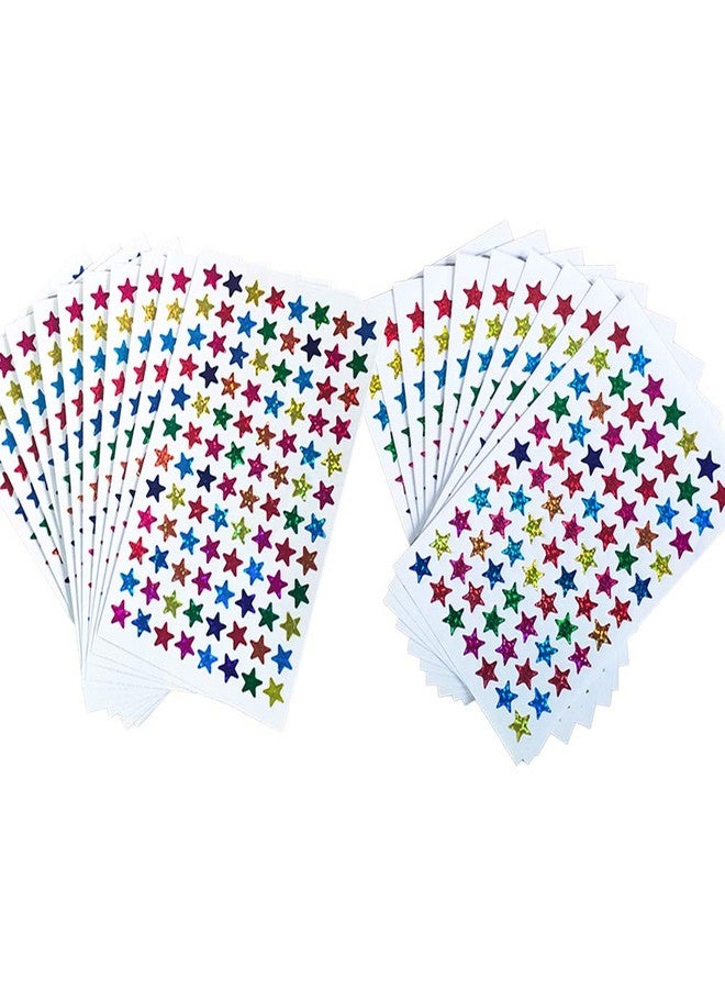 DOYIFun Pack of 1730pcs 1cm&1.2cm Self Adhesive Assorted Colors Laser Shiny Sparkle Star Stickers Kids Students Rewards Teachers Supplies - Image 1