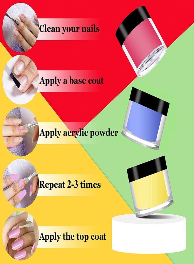 Bolt Bee Acrylic Nail Powder Set With 12 Colors | Multicolor Nail Art Powder for Acrylic Extension | 3D Manicure Design DIY Kit for Women & Girls | Long-Lasting,Easy-to-Use Nail Decoration Set (120g) - Image 4