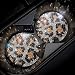 Murimt Bling Car Accessories Water Coaster for WomenLeopard Print Rhinestone Car Coasters Drink Coasters 275in2 pcs - Image 2