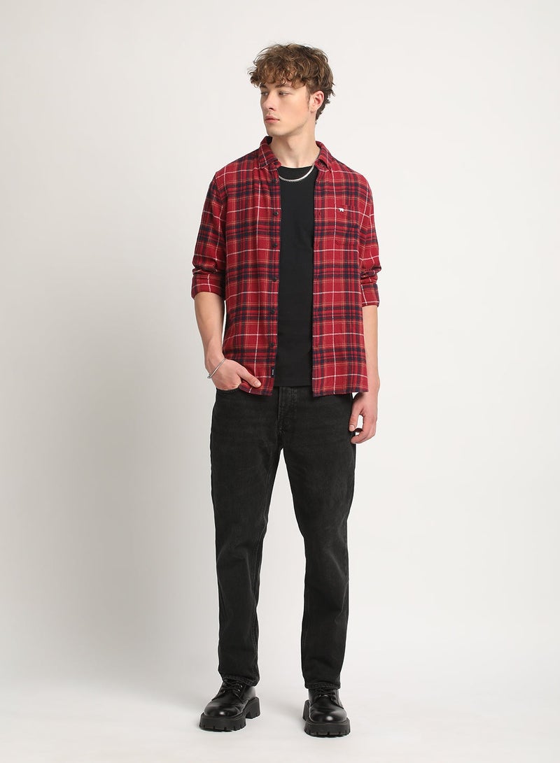 THE BEAR HOUSE Cotton Shirt for Men | Slim Fit, Long Sleeve, Casual & Formal Wear | Soft, Breathable Fabric for Office, Everyday, & All-Season Use in Classic & Trendy - Image 2