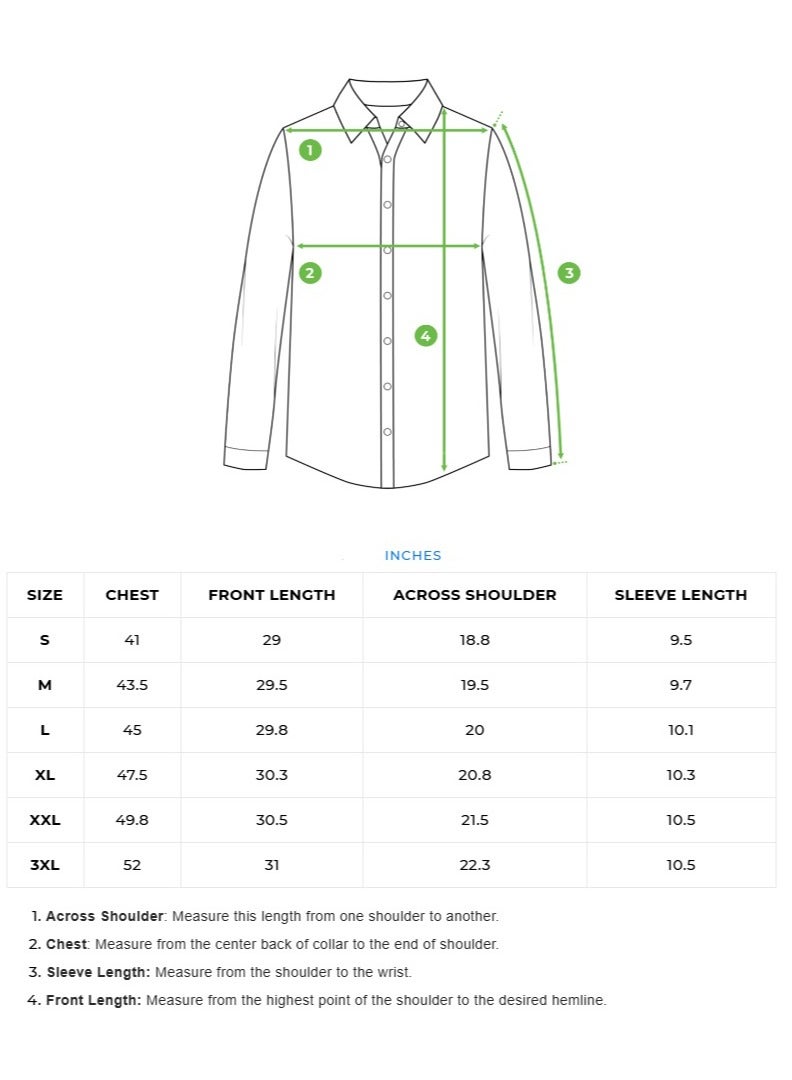 THE BEAR HOUSE Cotton Shirt for Men | Slim Fit, Long Sleeve, Casual & Formal Wear | Soft, Breathable Fabric for Office, Everyday, & All-Season Use in Classic & Trendy - Image 3