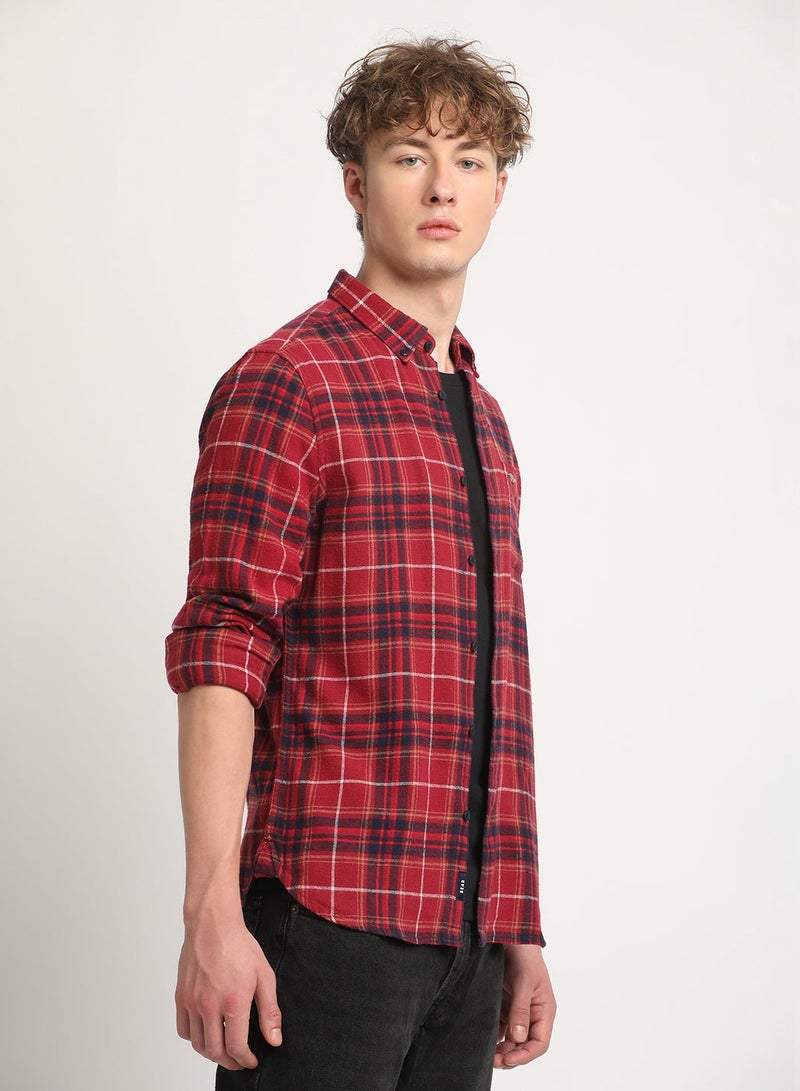 THE BEAR HOUSE Cotton Shirt for Men | Slim Fit, Long Sleeve, Casual & Formal Wear | Soft, Breathable Fabric for Office, Everyday, & All-Season Use in Classic & Trendy - Image 4