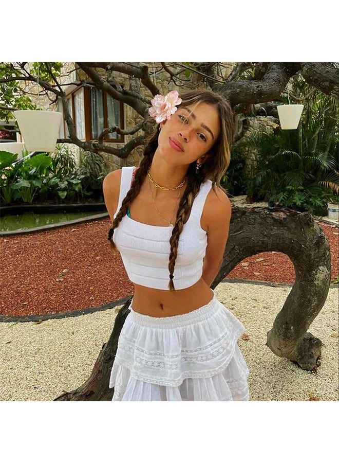 Beyond 4 Pcs Hawaiian Flower Hair Clips, Rose Hair Clips Hair Barrettes, Hair Accessories for Vacation Beach Party (Colorful) - Image 4