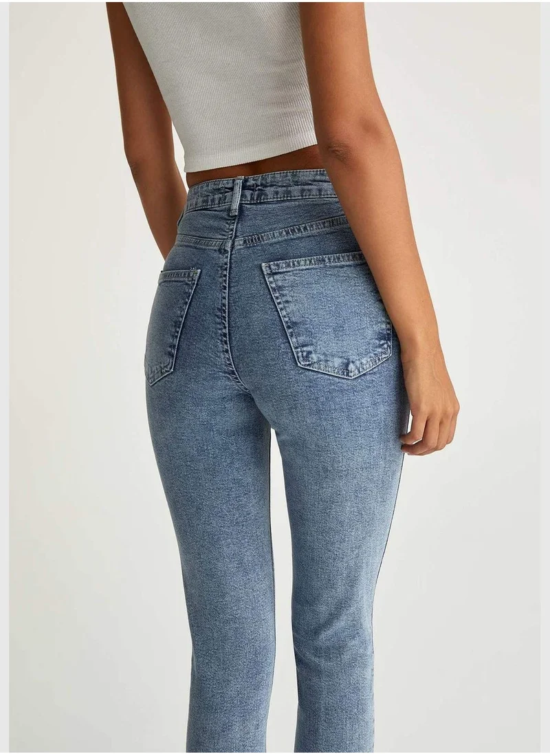 DeFacto Slim Fit High Waisted Crop Jeans