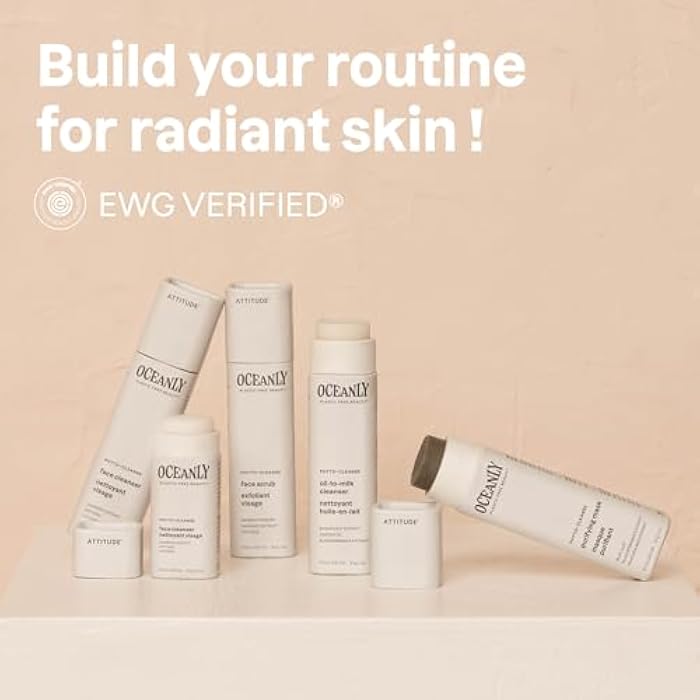 ATTITUDE Oceanly Face Scrub Stick, EWG Verified, Plastic-free, Plant and Mineral-Based Ingredients, Vegan and Cruelty-free Beauty Products, PHYTO CLEANSE, Unscented, 1 Ounce - Image 4