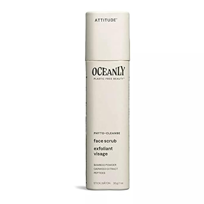 ATTITUDE Oceanly Face Scrub Stick, EWG Verified, Plastic-free, Plant and Mineral-Based Ingredients, Vegan and Cruelty-free Beauty Products, PHYTO CLEANSE, Unscented, 1 Ounce - Image 1