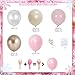 Froova Dusty Pink Balloon Garland Arch Kit Double Stuffed Pearl Pink White and Gold Balloon Large Clear Balloons for Girls Baby Shower Bridal Shower Wedding Birthday Party Decorations - Image 4