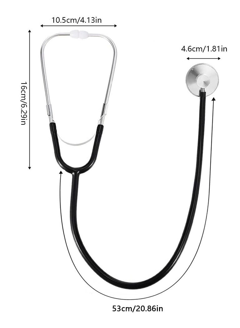 KIIUMI Basic Medical Stethoscope Professional Single Stethoscope， Portable Medical Single Head Stethoscope，Black Tube，HM-110  - Image 2