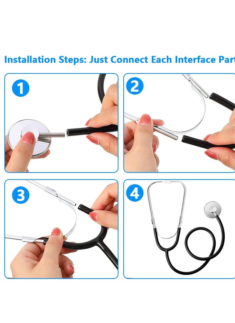 KIIUMI Basic Medical Stethoscope Professional Single Stethoscope， Portable Medical Single Head Stethoscope，Black Tube，HM-110  - Image 4
