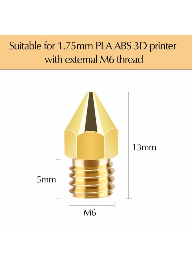 Tuparka 70Pcs 3D Printer Nozzle Kit MK8 Extruder Nozzles Brass Print Head 0.2mm, 0.3mm, 0.4mm, 0.5mm, 0.6mm, 0.8mm, 1.0mm with Storage Box Compatible with 3D Printer Makerbot Creality CR-10 Ender 3 5 - Image 5